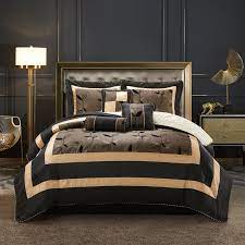 7 Piece Bedroom Bedding Comforter Set