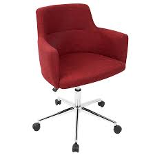 The desk chair has a nylon base that offers stability and comes with hooded wheel casters that facilitate smooth movement on any type of flooring. Modern Office Chairs Alvis Red Office Chair Eurway