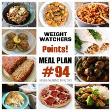 weight watchers weekly dinner meal plan