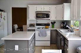 painting kitchen cabinets before after
