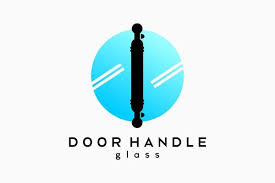Glass Door Handle Logo Design Glass