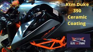 Using ceramic coating can help you protect the vehicle from environmental hazards. Ktm Duke 390 Bike Paint Protection Film Ppf Ceramic Coating Final Wal Ceramic Coating Paint Protection Ktm Duke