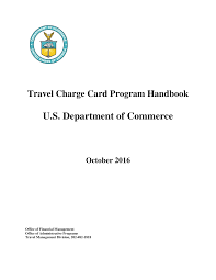 Requires split disbursement to the travel card vendor. Https Www Commerce Gov Sites Default Files Ofm Doc Travel Card Program Handbook October 2016 Pdf