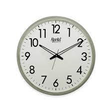 697 White Designer Sweep Second Clock
