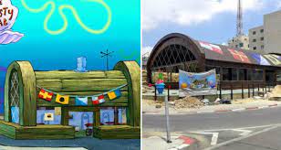 It is located in conch street. A Real Life Krusty Krab Restaurant Will Be Opening Up In Palestine First We Feast