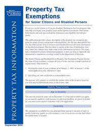 property tax exemptions for senior