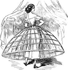 Image result for what does the frame for a hoop skirt look like