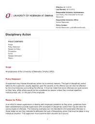 14 Disciplinary Action Policy Examples Pdf