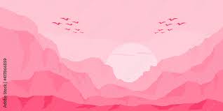 creative pink landscape scenery