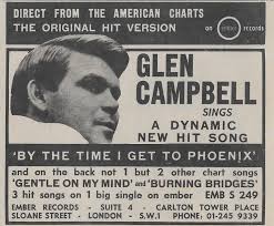 Music Paper Ads For 45 Rpm Singles Glen Campbell By The