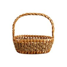 wicker woven braided gift basket for