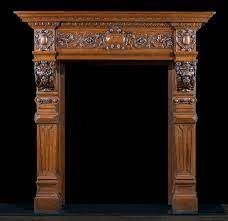 Baroque Antique Wood Fireplace Mantel