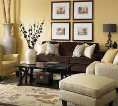 brown living room decor