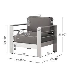 Aluminum Patio Fire Pit Seating Set