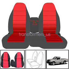 Bench Seat Covers Black Red Center Fits