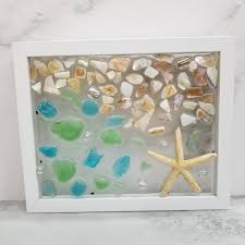 Sea Glass And Resin Picture Frame