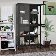 Four Glass Door Storage Cabinet With