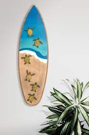 Decor Wall Art Turtle Art Surfboard