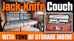 jack knife couch with tons of storage