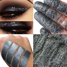 black glitter eyeshadow pigment grey