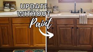 oak cabinets without paint