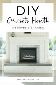 Diy Concrete Hearth Fireplace Remodel