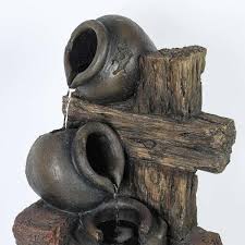 luxenhome resin rustic cascading pots