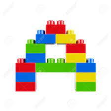 Letter A Plastic Font Alphabet Character Made Of Toy Construction Brick  Blocks. Isolated On White Background Stock Photo, Picture And Royalty Free  Image. Image 72373437.