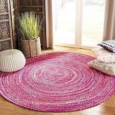 round shape cotton rug hand made area