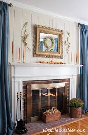 Traditional Fall Mantel With Vintage