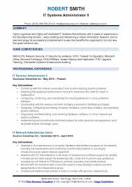 It Systems Administrator Resume Samples Qwikresume