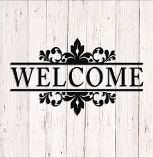 Welcome Decal For Front Door Signs For