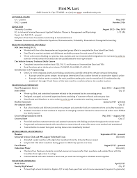 resume critique for internships : actuary