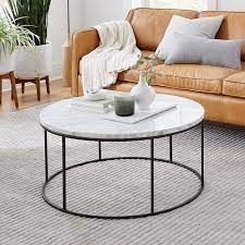streamline round coffee table modern