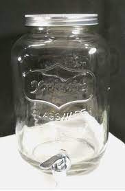 2 Gallon Glass Yorkshire Mason Jar Jug
