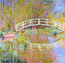 The Bridge In Monets Garden By Claude