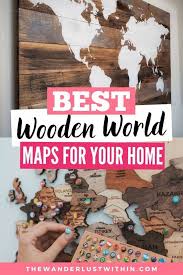 6 Best Wooden World Map Wall Art For