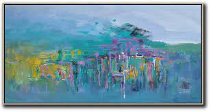 Panoramic Abstract Landscape Painting