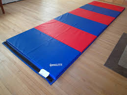 resilite 4 x12 folding gym mat red