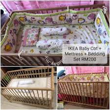 Ikea Baby Cot Mettress Bedding Set