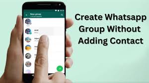 how to create whatsapp group without