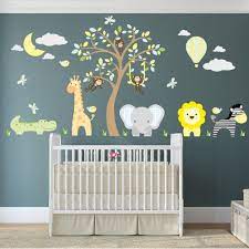 Jungle Animal Nursery Wall Art Stickers