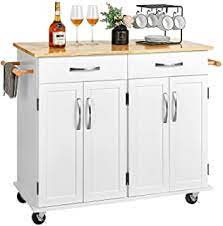 The top is a great place for food prep. Amazon Com Kitchen Islands Carts White Kitchen Islands Carts Kitchen Dining Roo Home Kitchen