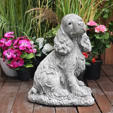 Garden Statues Cocker Spaniel Dog Stone