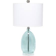 Lalia Home Glass Oval Table Lamp In