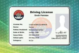 driving license in sindh