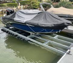 new float air boat lift installation on