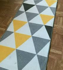 gold carpet runner silver geometric