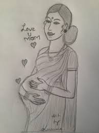 Pencil Sketches Love You Mom