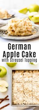 german apple cake with streusel topping